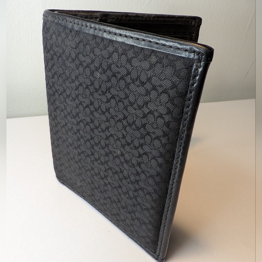 Coach Black Signature Pattern Card Holder
